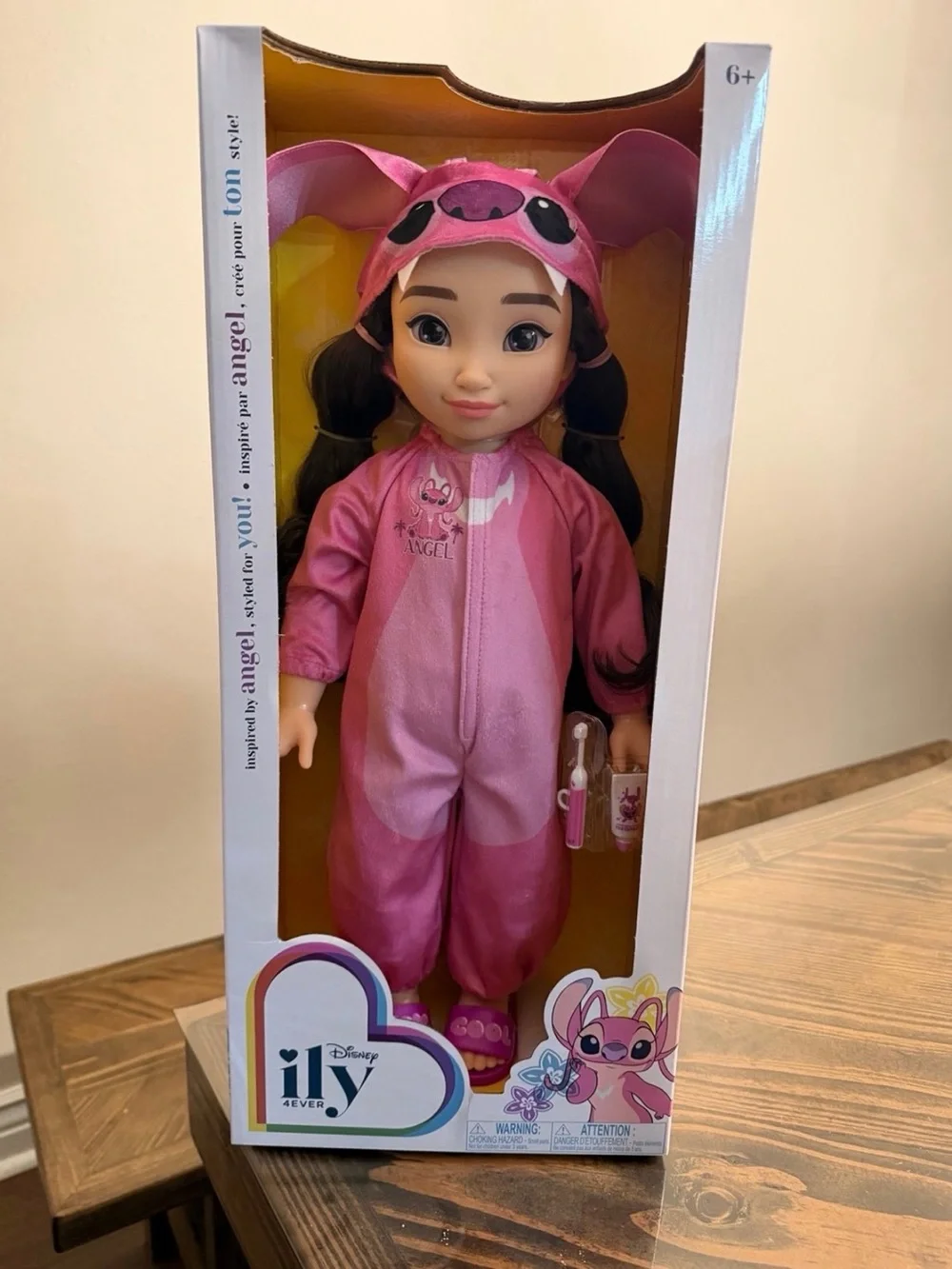 Disney ILY Pink Stitch-Style Costume Doll with Hood ANGEL DOLL